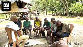 Nickolay told these PNG villagers their ancestors are kept in a Sydney university. They want them back