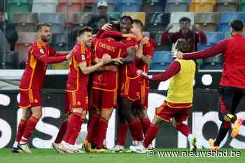 AS Roma wint in restant gestaakt duel tegen Udinese dankzij doelpunt in de 95ste minuut