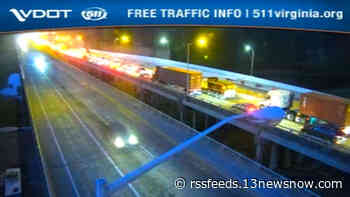 Vehicle fire caused delays on I-64 East in Norfolk Thursday morning