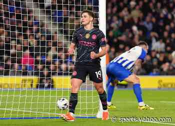 Brighton vs Man City LIVE: Premier League score and updates as Julian Alvarez adds visitors’ fourth