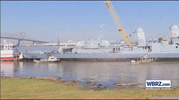The U.S.S Kidd heads to Houma for much needed repairs