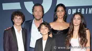 Matthew McConaughey and Camila Alves are supported by their three children at fundraiser for his nonprofit Mack, Jack & McConaughey in Austin, Texas