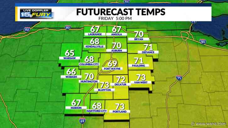 Much warmer today with summer preview coming