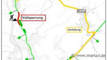 Staatsstraße 2348: Ab 6. Mai drei Tage Vollsperrung in Auing - Umleitung über Meiling
