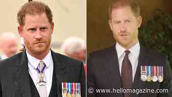 Prince Harry wears his medals as he presents special award from Montecito home