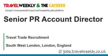 Travel Trade Recruitment: Senior PR Account Director