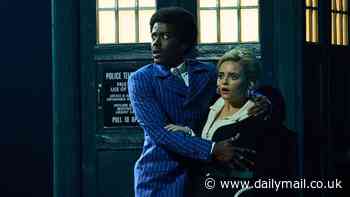 Ncuti Gatwa steps into the swinging sixties as he looks stylish in pinstripe suit in Doctor Who scenes alongside co-star Millie Gibson
