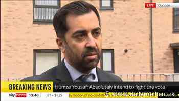 Humza Yousaf vows he WON'T quit before crunch confidence vote as he surfaces hours after cancelling speech - with JK Rowling jibing 'Karma's a TERF' as SNP leader faces pressure to back down on gender ID to save his skin