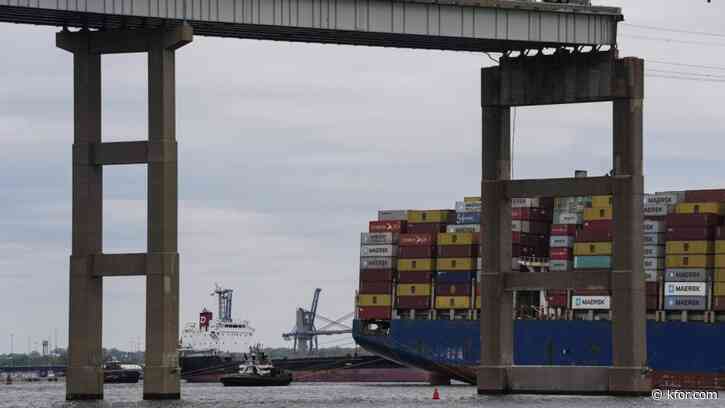 First cargo ship passes through new channel since Baltimore bridge collapse