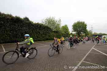 Scholenfietstocht door Antwerpse zuidrand leert leerlingen veilig te fietsen door het verkeer