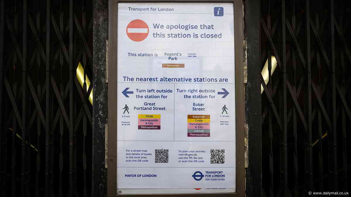 Chaos on London's Tube as workers stage fresh strike, with four stations shut and several lines disrupted - while 'casualty on tracks' sparks delays