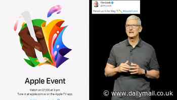 Apple boss Tim Cook confirms unveiling event on May 7 with cryptic teaser