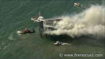 Calif. firefighters battle blaze at Oceanside Pier