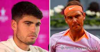 Carlos Alcaraz refuses to discuss Rafael Nadal retirement after last-minute injury call