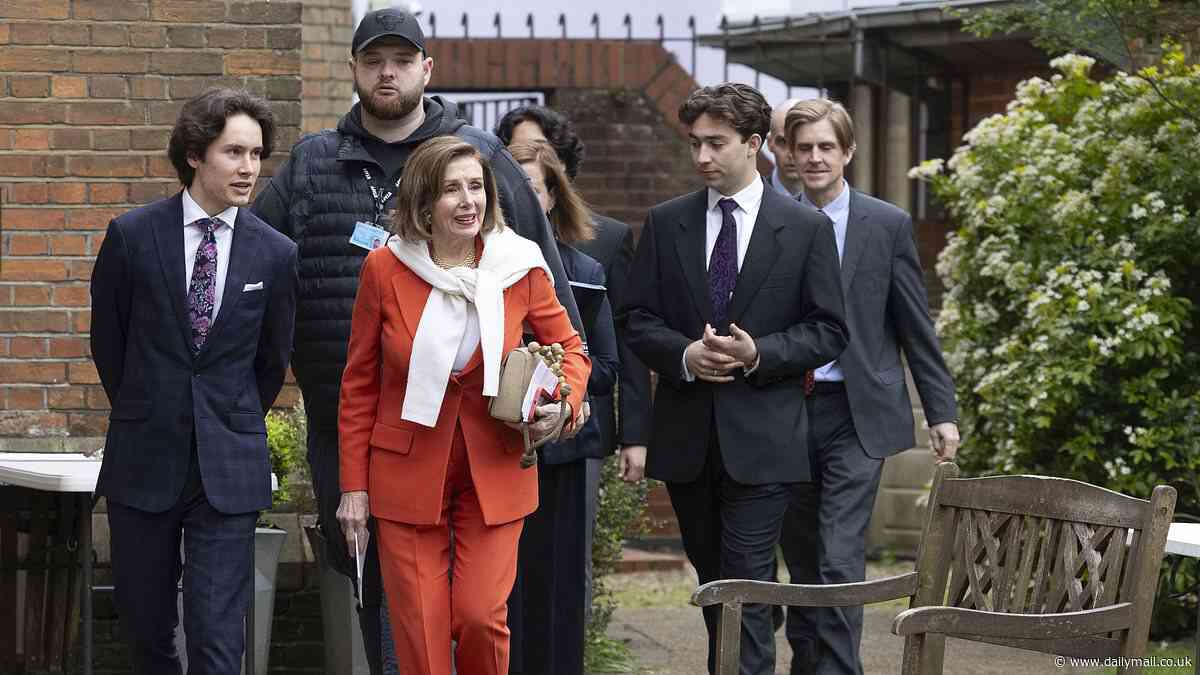 Shocking moment pro-Palestine heckler interrupts Nancy Pelosi's speech at Oxford Union after she was  screamed at as a 'genocide-backer'