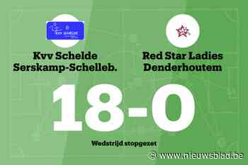 Match tussen KVV Schelde en RSL Denderhoutem stopgezet