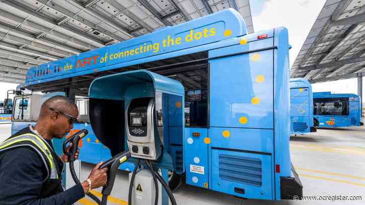 Anaheim’s resort-area buses get new solar-powered charging facility
