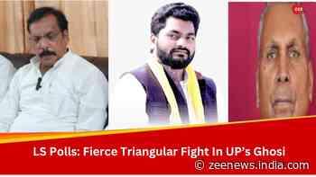 Three Cornered Fight In UP`s Ghosi With BSP`s Balakrishna Chauhan,  SP`s Rajiv Rai And SBSP`s Arvind Rajbhar In Fray