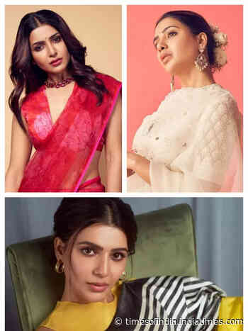 Samantha made fashion statements in sarees