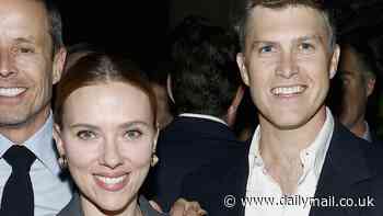 Scarlett Johansson supports husband Colin Jost as Rosario Dawson glows in blue as at CAA Kickoff party for White House Correspondents Dinner