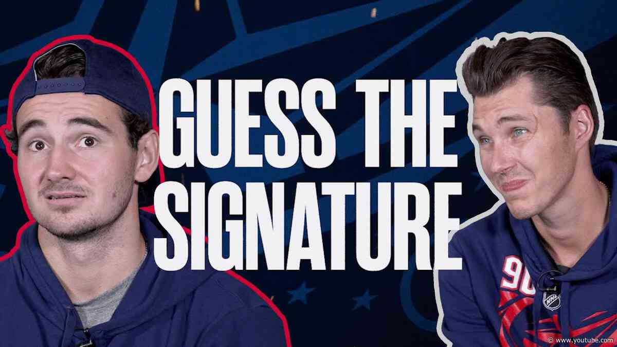 Guess the Signature Episode 8 featuring Alexandre Texier, Elvis Merzlikins and other Blue Jackets!