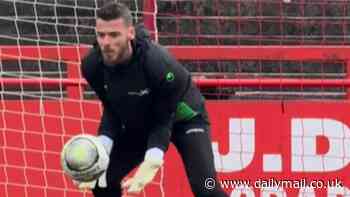 Former Man United goalkeeper David de Gea posts training video from non-league ground... as the free agent vows to 'come back stronger' after spending almost a year away from football