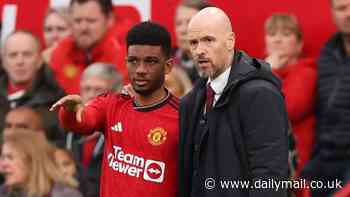 Erik ten Hag hints Amad Diallo may finally get his first Man United start of the season... as Reds boss denies he favours misfiring duo Marcus Rashford and Antony too much