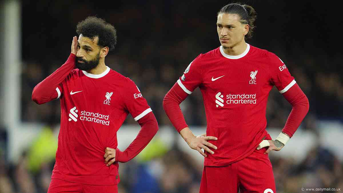 Mohamed Salah and Darwin Nunez are DROPPED by Jurgen Klopp during Liverpool's 2-2 draw at West Ham - as Egyptian forward is involved in a heated clash with Reds boss moments before coming on as a late substitute