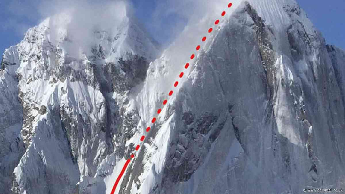 Climber dies after falling 1,000 ft near summit of Alaska's Mount Johnson and their body can't be moved due to severe weather as hiking partner suffers 'serious traumatic injuries'