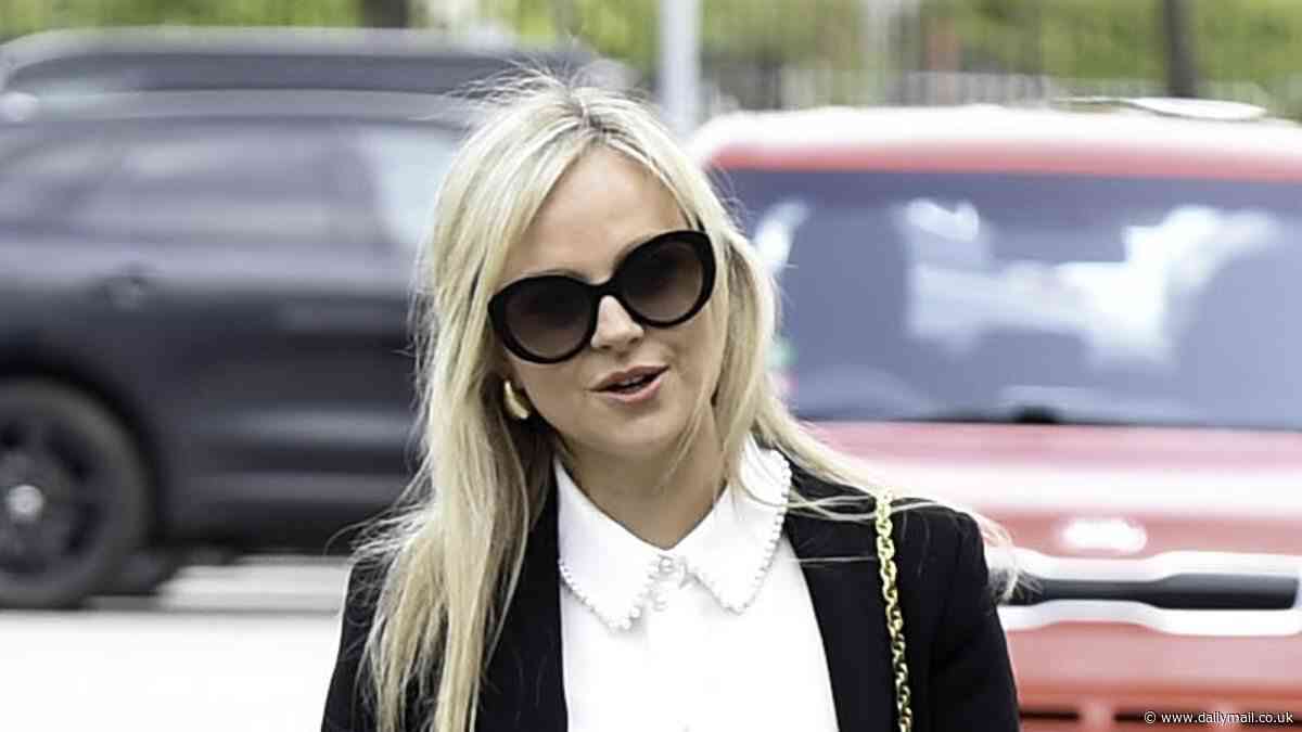 Tina O'Brien looks chic in a mini skirt as she is seen for the first time since being cleared after being caught up in shocking brawl
