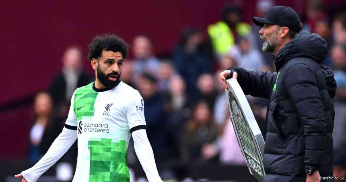 Jurgen Klopp speaks out on furious touchline row with Mohamed Salah as Peter Crouch slams Liverpool star