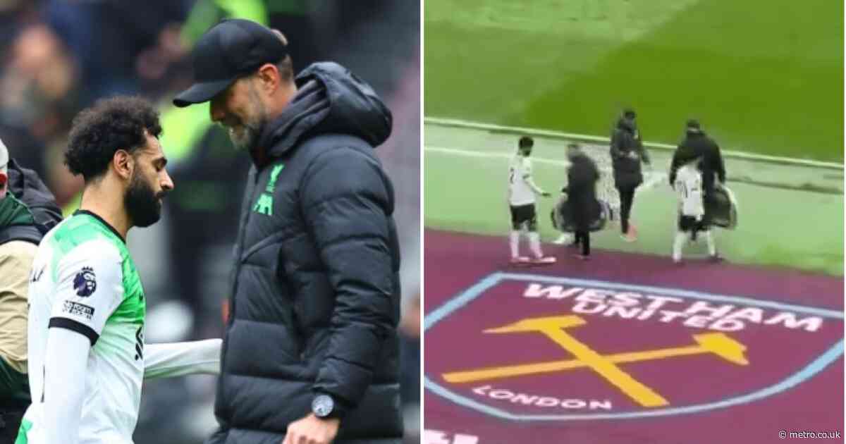 New camera angle of Jurgen Klopp and Mohamed Salah bust-up appears to reveal cause of row