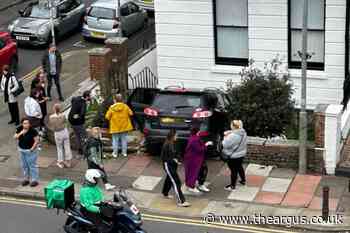 Brighton: Car crashes into basement garden on 'nightmare' road