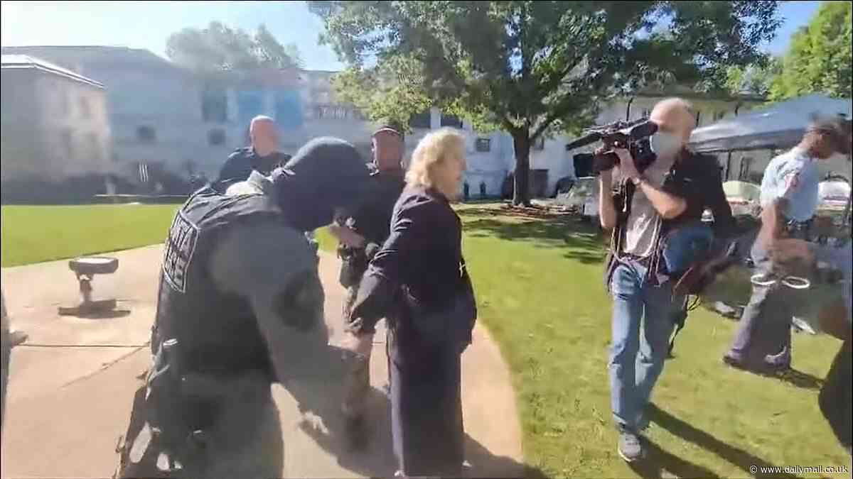 Emory lecturer arrested at pro-Palestine camp claims she was taken away in handcuffs after intervening in cop beating of student