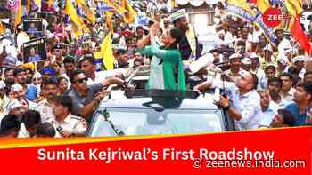 AAP Workers Chant `Jail Ke Tale Tutengey, Kejriwal Chhutengey` Slogan During Sunita Kejriwal`s Roadshow