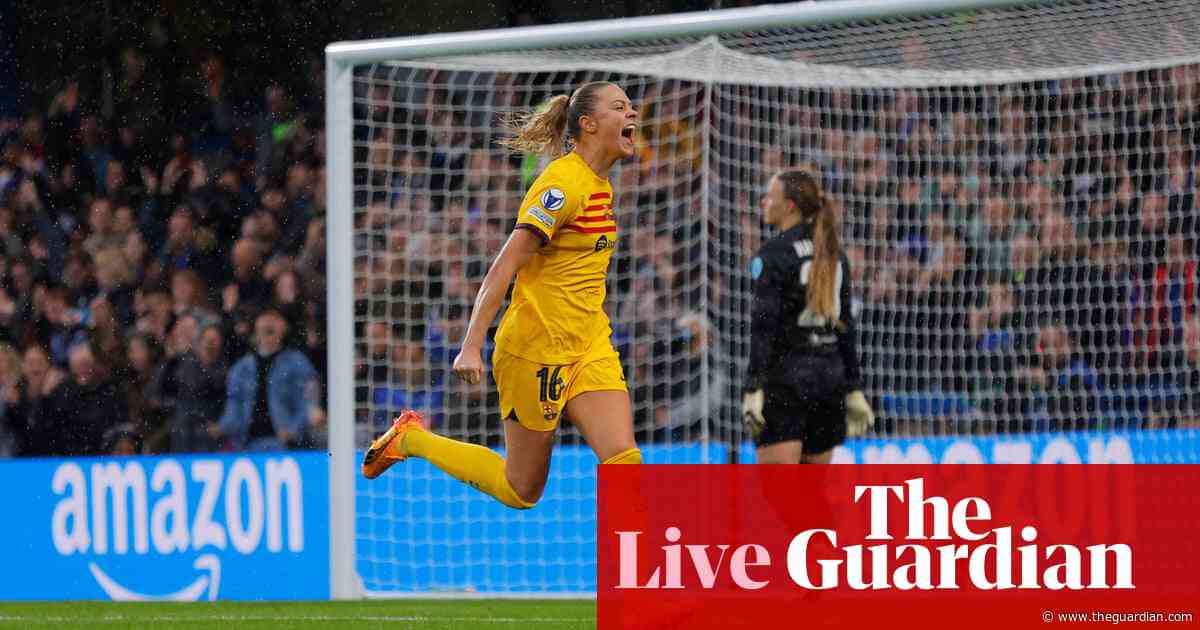 Chelsea 0-2 Barcelona (agg 1-2): Women’s Champions League semi-final, second leg – as it happened