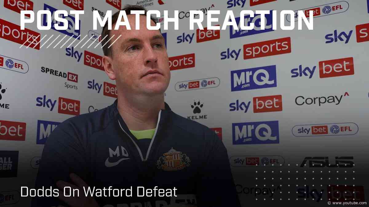 "We had more than enough chances" | Dodds On Watford Defeat | Post-Match Reaction