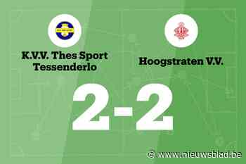THES Sport speelt gelijk in thuiswedstrijd tegen Hoogstraten VV