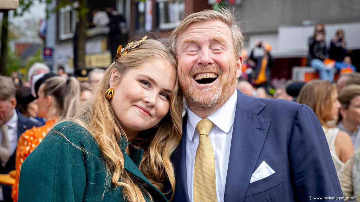 Crown Princess Catharina-Amalia cuddles up to father King Willem-Alexander for special milestone