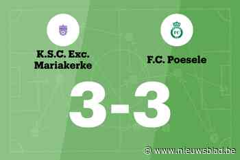 FC Poesele sleept gelijkspel uit de brand in de uitwedstrijd tegen Excelsior Mariakerke B