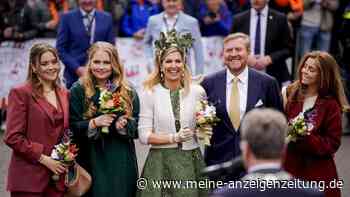 Niederländische Royals strahlen beim „Koningsdag“ – doch Königin Maxima irrtiert mit Kopfschmuck