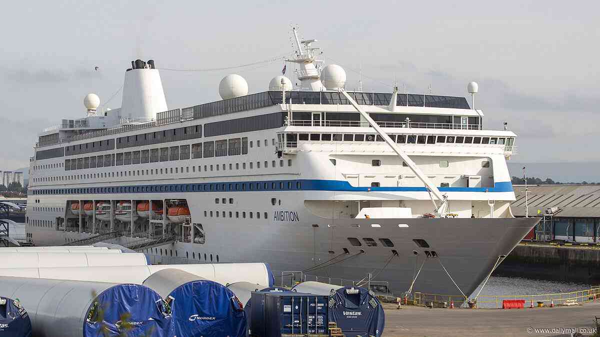 Cruise liner used to house REFUGEES sails in to ease Festival's flat letting shambles