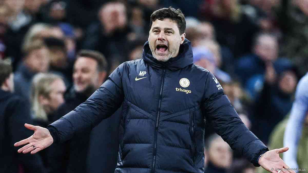 Cameras pick up the five words furious Mauricio Pochettino said after watching VAR controversially rule out Axel Disasi's late winner in 2-2 draw with Aston Villa