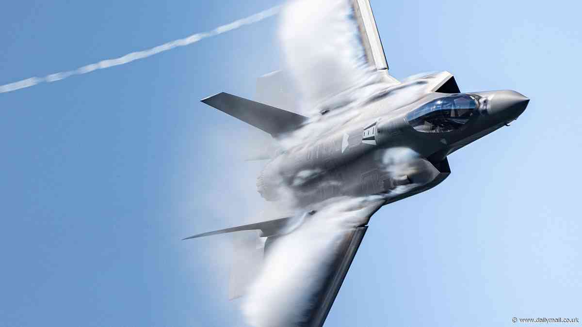 RAF stealth fighter jet's 290mph near miss with drone at 14,500ft after device looked into view just 300ft from its nose