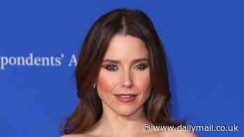 Sophia Bush turns up the glam in a sculpted black and gold gown with radiant Fran Drescher and Molly Ringwald at star-studded White House Correspondents' Dinner in Washington D.C.