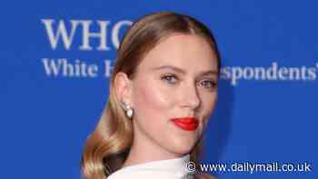 Scarlett Johansson is radiant in a fitted white gown with glamorous Sophia Bush, Rosario Dawson and Molly Ringwald at star-studded White House Correspondents' Dinner in Washington D.C.