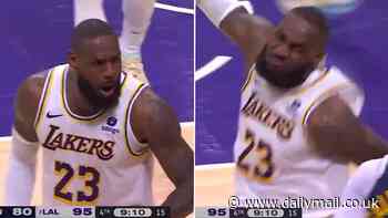 LeBron James EXPLODES on Lakers coach Darvin Ham for not challenging out-of-bounds call in Nuggets playoff game... before Denver immediately scores from wide open layup