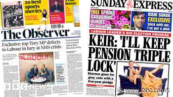 The papers: Tory MP defects and Labour 'would keep triple lock'