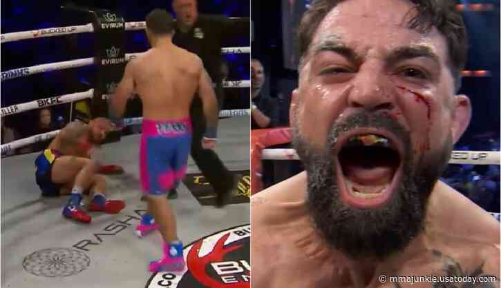 Social media reacts to Mike Perry's 60-second finish of Thiago Alves at BKFC: KnuckleMania 4