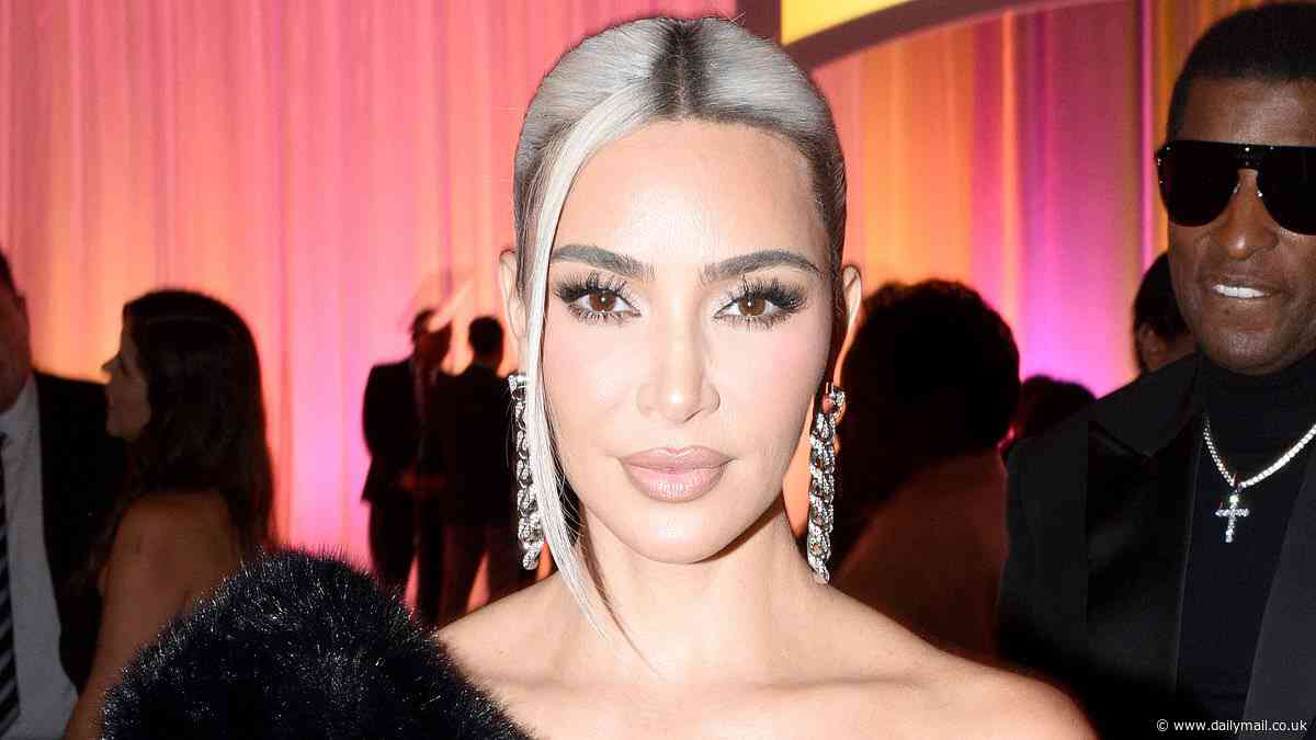 Kim Kardashian gives her new ice blonde hairdo its public debut as she oozes glamour at Homeboy Industries' Lo Maximo 2024 Awards